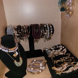 Elegant Gold and Purple Jewelry Set